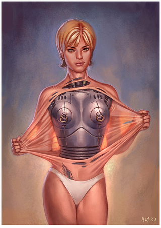 Illustration for article titled Pinup art that kicks you in the teeth